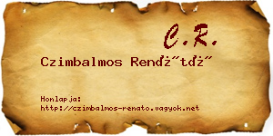 Czimbalmos Renátó névjegykártya