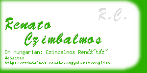 renato czimbalmos business card